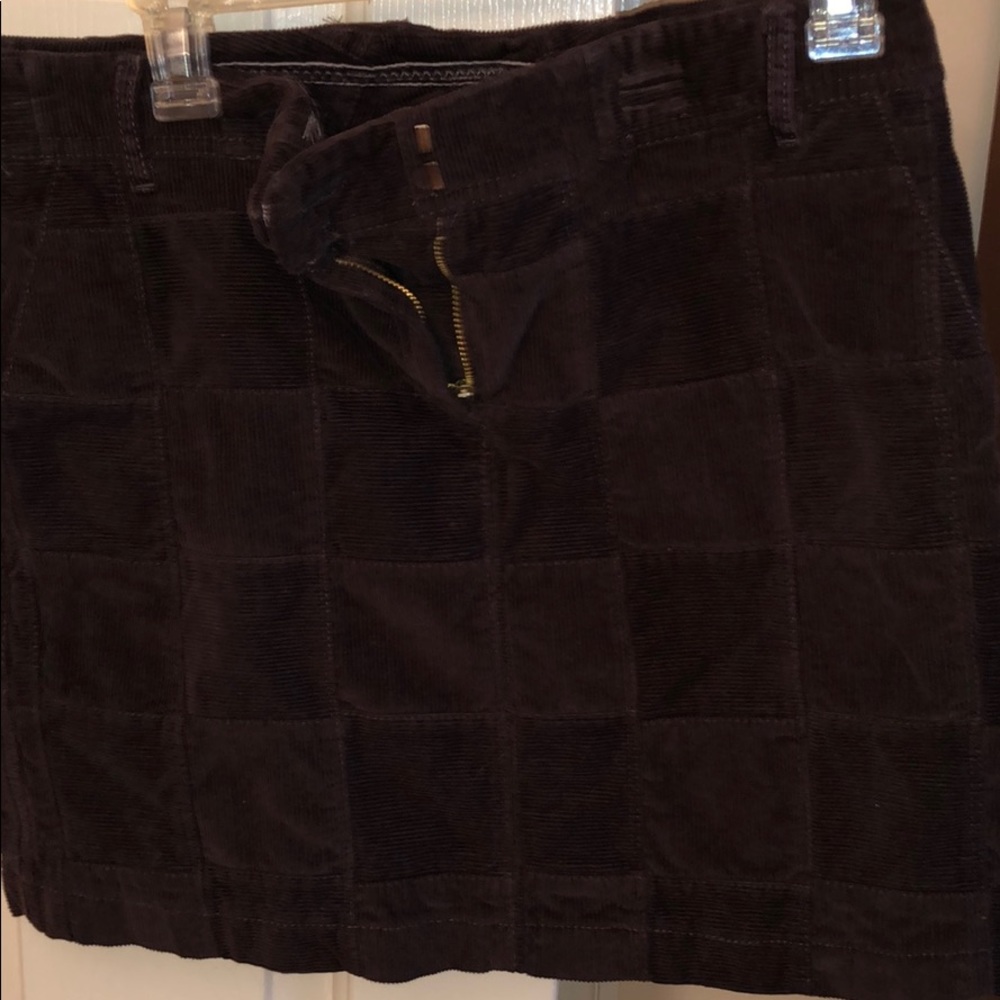 Ann Taylor Loft Brown Corduroy mini skirt.
